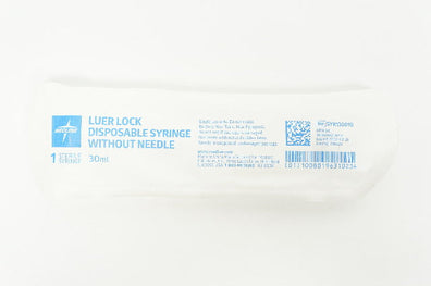 Medline SYR130010 Luer Lock Syringe Without Ndle 30ml